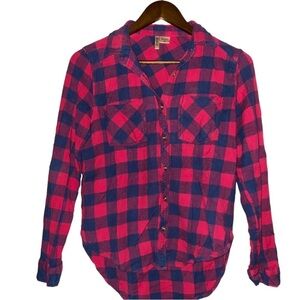 Passport Flannel Plaid Shirt Women M Fall Girl Apple Picking Farmcore Chore